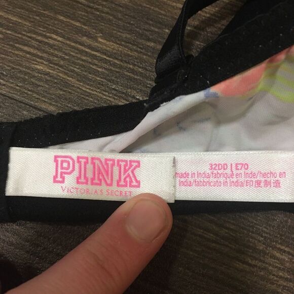 Victoria’s Secret Pink tropical flower 32DD wear everywhere lightly lined bra - Picture 3 of 3
